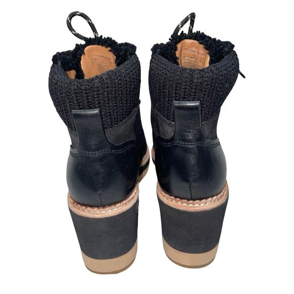 Kate Spade WILLOW Black Nubuck Leather Wedge Ankle Boots    Size: 6B - Picture 6 of 8